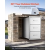 image:imageVEVOR Outdoor Kitchen Drawers 13 W x 205 H x 21 D Flush Mount Double BBQ Access Drawers with Stainless Steel Handle BBQ Island for Outdoor Kitchens or Patio Grill StationTissue 17W x 30H x 21D Inch