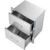 image:imageVEVOR Outdoor Kitchen Drawers 13 W x 205 H x 21 D Flush Mount Double BBQ Access Drawers with Stainless Steel Handle BBQ Island for Outdoor Kitchens or Patio Grill Station178W x 202H x 122D Inch