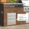 image:imageVEVOR Outdoor Kitchen Drawers 13 W x 205 H x 21 D Flush Mount Double BBQ Access Drawers with Stainless Steel Handle BBQ Island for Outdoor Kitchens or Patio Grill Station18W x 23H x 23D Inch