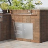 image:imageVEVOR Outdoor Kitchen Drawers 13 W x 205 H x 21 D Flush Mount Double BBQ Access Drawers with Stainless Steel Handle BBQ Island for Outdoor Kitchens or Patio Grill StationDrawerDoor 325W x 217H x 205D Inch