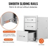 image:imageVEVOR Outdoor Kitchen Drawers 13 W x 205 H x 21 D Flush Mount Double BBQ Access Drawers with Stainless Steel Handle BBQ Island for Outdoor Kitchens or Patio Grill Station18W x 23H x 23D Inch