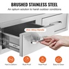 image:imageVEVOR Outdoor Kitchen Drawers 13 W x 205 H x 21 D Flush Mount Double BBQ Access Drawers with Stainless Steel Handle BBQ Island for Outdoor Kitchens or Patio Grill Station30W x 10H x 20D Inch