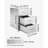 image:imageVEVOR Outdoor Kitchen Drawers 13 W x 205 H x 21 D Flush Mount Double BBQ Access Drawers with Stainless Steel Handle BBQ Island for Outdoor Kitchens or Patio Grill StationTissue 17W x 30H x 21D Inch