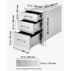 image:imageVEVOR Outdoor Kitchen Drawers 13 W x 205 H x 21 D Flush Mount Double BBQ Access Drawers with Stainless Steel Handle BBQ Island for Outdoor Kitchens or Patio Grill Station14W x 203H x 23D Inch