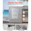 image:imageVEVOR Outdoor Kitchen Drawers 13 W x 205 H x 21 D Flush Mount Double BBQ Access Drawers with Stainless Steel Handle BBQ Island for Outdoor Kitchens or Patio Grill Station13W x 205H x 21D Inch