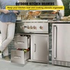 image:imageVEVOR Outdoor Kitchen Drawers 13 W x 205 H x 21 D Flush Mount Double BBQ Access Drawers with Stainless Steel Handle BBQ Island for Outdoor Kitchens or Patio Grill StationDrawerDoor 325W x 22H x 205D Inch