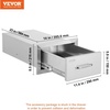 image:imageVEVOR Outdoor Kitchen Drawers 13 W x 205 H x 21 D Flush Mount Double BBQ Access Drawers with Stainless Steel Handle BBQ Island for Outdoor Kitchens or Patio Grill Station14W x 85H x 23D Inch