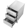 image:imageVEVOR Outdoor Kitchen Drawers 13 W x 205 H x 21 D Flush Mount Double BBQ Access Drawers with Stainless Steel Handle BBQ Island for Outdoor Kitchens or Patio Grill Station16W x 215H x 18D Inch