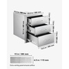 image:imageVEVOR Outdoor Kitchen Drawers 13 W x 205 H x 21 D Flush Mount Double BBQ Access Drawers with Stainless Steel Handle BBQ Island for Outdoor Kitchens or Patio Grill Station1811W x 2323H x 2323D Inch