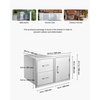 image:imageVEVOR Outdoor Kitchen Drawers 13 W x 205 H x 21 D Flush Mount Double BBQ Access Drawers with Stainless Steel Handle BBQ Island for Outdoor Kitchens or Patio Grill StationDrawerDoor 325W x 217H x 205D Inch