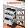 image:imageVEVOR Outdoor Kitchen Drawers 13 W x 205 H x 21 D Flush Mount Double BBQ Access Drawers with Stainless Steel Handle BBQ Island for Outdoor Kitchens or Patio Grill Station14W x 203H x 23D Inch