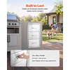 image:imageVEVOR Outdoor Kitchen Trash Drawer 197W x 29H x 157D Inch Outdoor Kitchen Drawers Cabinets Stainless Steel BBQ Island Drawers Trash Pull Out Drawer BBQ Trash Bin Outdoor Grill DrawersSUS