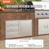 image:imageVEVOR Outdoor Kitchen Trash Drawer 197W x 29H x 157D Inch Outdoor Kitchen Drawers Cabinets Stainless Steel BBQ Island Drawers Trash Pull Out Drawer BBQ Trash Bin Outdoor Grill DrawersSUS