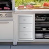 image:imageVEVOR Outdoor Kitchen Trash Drawer 197W x 29H x 157D Inch Outdoor Kitchen Drawers Cabinets Stainless Steel BBQ Island Drawers Trash Pull Out Drawer BBQ Trash Bin Outdoor Grill DrawersSUS