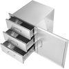 image:imageVEVOR Outdoor Kitchen Trash Drawer 197W x 29H x 157D Inch Outdoor Kitchen Drawers Cabinets Stainless Steel BBQ Island Drawers Trash Pull Out Drawer BBQ Trash Bin Outdoor Grill DrawersSUS