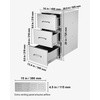 image:imageVEVOR Outdoor Kitchen Trash Drawer 197W x 29H x 157D Inch Outdoor Kitchen Drawers Cabinets Stainless Steel BBQ Island Drawers Trash Pull Out Drawer BBQ Trash Bin Outdoor Grill DrawersSUS