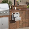 image:imageVEVOR Outdoor Kitchen Trash Drawer 197W x 29H x 157D Inch Outdoor Kitchen Drawers Cabinets Stainless Steel BBQ Island Drawers Trash Pull Out Drawer BBQ Trash Bin Outdoor Grill DrawersSUS