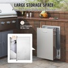 image:imageVEVOR Outdoor Kitchen Trash Drawer 197W x 29H x 157D Inch Outdoor Kitchen Drawers Cabinets Stainless Steel BBQ Island Drawers Trash Pull Out Drawer BBQ Trash Bin Outdoor Grill DrawersSUS