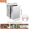 image:imageVEVOR Outdoor Kitchen Trash Drawer 197W x 29H x 157D Inch Outdoor Kitchen Drawers Cabinets Stainless Steel BBQ Island Drawers Trash Pull Out Drawer BBQ Trash Bin Outdoor Grill DrawersSUS