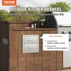 image:imageVEVOR Outdoor Kitchen Trash Drawer 197W x 29H x 157D Inch Outdoor Kitchen Drawers Cabinets Stainless Steel BBQ Island Drawers Trash Pull Out Drawer BBQ Trash Bin Outdoor Grill DrawersSUS