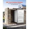 image:imageVEVOR Outdoor Kitchen Trash Drawer 197W x 29H x 157D Inch Outdoor Kitchen Drawers Cabinets Stainless Steel BBQ Island Drawers Trash Pull Out Drawer BBQ Trash Bin Outdoor Grill DrawersSUS