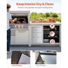 image:imageVEVOR Outdoor Kitchen Trash Drawer 197W x 29H x 157D Inch Outdoor Kitchen Drawers Cabinets Stainless Steel BBQ Island Drawers Trash Pull Out Drawer BBQ Trash Bin Outdoor Grill DrawersSUS