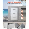 image:imageVEVOR Outdoor Kitchen Trash Drawer 197W x 29H x 157D Inch Outdoor Kitchen Drawers Cabinets Stainless Steel BBQ Island Drawers Trash Pull Out Drawer BBQ Trash Bin Outdoor Grill DrawersSUS