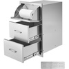 image:imageVEVOR Outdoor Kitchen Trash Drawer 197W x 29H x 157D Inch Outdoor Kitchen Drawers Cabinets Stainless Steel BBQ Island Drawers Trash Pull Out Drawer BBQ Trash Bin Outdoor Grill DrawersSUS