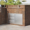 image:imageVEVOR Outdoor Kitchen Trash Drawer 197W x 29H x 157D Inch Outdoor Kitchen Drawers Cabinets Stainless Steel BBQ Island Drawers Trash Pull Out Drawer BBQ Trash Bin Outdoor Grill DrawersSUS