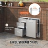 image:imageVEVOR Outdoor Kitchen Trash Drawer 197W x 29H x 157D Inch Outdoor Kitchen Drawers Cabinets Stainless Steel BBQ Island Drawers Trash Pull Out Drawer BBQ Trash Bin Outdoor Grill DrawersSUS