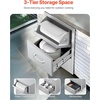 image:imageVEVOR Outdoor Kitchen Trash Drawer 197W x 29H x 157D Inch Outdoor Kitchen Drawers Cabinets Stainless Steel BBQ Island Drawers Trash Pull Out Drawer BBQ Trash Bin Outdoor Grill DrawersSUS