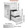 image:imageVEVOR Outdoor Kitchen Trash Drawer 197W x 29H x 157D Inch Outdoor Kitchen Drawers Cabinets Stainless Steel BBQ Island Drawers Trash Pull Out Drawer BBQ Trash Bin Outdoor Grill DrawersSUS