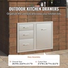 image:imageVEVOR Outdoor Kitchen Trash Drawer 197W x 29H x 157D Inch Outdoor Kitchen Drawers Cabinets Stainless Steel BBQ Island Drawers Trash Pull Out Drawer BBQ Trash Bin Outdoor Grill DrawersSUS