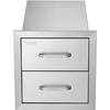 image:imageVEVOR Outdoor Kitchen Trash Drawer 197W x 29H x 157D Inch Outdoor Kitchen Drawers Cabinets Stainless Steel BBQ Island Drawers Trash Pull Out Drawer BBQ Trash Bin Outdoor Grill DrawersSUS