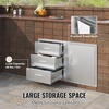 image:imageVEVOR Outdoor Kitchen Trash Drawer 197W x 29H x 157D Inch Outdoor Kitchen Drawers Cabinets Stainless Steel BBQ Island Drawers Trash Pull Out Drawer BBQ Trash Bin Outdoor Grill DrawersSUS