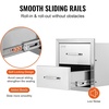 image:imageVEVOR Outdoor Kitchen Trash Drawer 197W x 29H x 157D Inch Outdoor Kitchen Drawers Cabinets Stainless Steel BBQ Island Drawers Trash Pull Out Drawer BBQ Trash Bin Outdoor Grill DrawersSUS