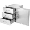 image:imageVEVOR Outdoor Kitchen Trash Drawer 197W x 29H x 157D Inch Outdoor Kitchen Drawers Cabinets Stainless Steel BBQ Island Drawers Trash Pull Out Drawer BBQ Trash Bin Outdoor Grill DrawersSUS