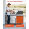 image:imageVEVOR Outdoor Kitchen Trash Drawer 197W x 29H x 157D Inch Outdoor Kitchen Drawers Cabinets Stainless Steel BBQ Island Drawers Trash Pull Out Drawer BBQ Trash Bin Outdoor Grill DrawersSUS