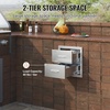 image:imageVEVOR Outdoor Kitchen Trash Drawer 197W x 29H x 157D Inch Outdoor Kitchen Drawers Cabinets Stainless Steel BBQ Island Drawers Trash Pull Out Drawer BBQ Trash Bin Outdoor Grill DrawersSUS