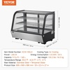 image:imageVEVOR Refrigerated Display Case 42 CuFt115L Countertop Pastry Display Case 2Tier Commercial Display Refrigerator with LED Lighting TURBO Cooling FrostFree AirCooling for Bakery5 CuFt