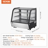 image:imageVEVOR Refrigerated Display Case 42 CuFt115L Countertop Pastry Display Case 2Tier Commercial Display Refrigerator with LED Lighting TURBO Cooling FrostFree AirCooling for Bakery42 CuFt
