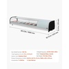 image:imageVEVOR Sushi Display Case Refrigerator 29 Cuft Commercial Sushi Case 5Pan Countertop Showcase with Curved Glass LED Lighting and Digital Temperature Control for SushiBar Restaurant Store6653in 7 Pan