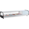 image:imageVEVOR Sushi Display Case Refrigerator 29 Cuft Commercial Sushi Case 5Pan Countertop Showcase with Curved Glass LED Lighting and Digital Temperature Control for SushiBar Restaurant Store5945in 6 Pan