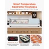 image:imageVEVOR Sushi Display Case Refrigerator 29 Cuft Commercial Sushi Case 5Pan Countertop Showcase with Curved Glass LED Lighting and Digital Temperature Control for SushiBar Restaurant Store4567in 4 Pan