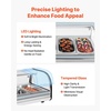 image:imageVEVOR Sushi Display Case Refrigerator 29 Cuft Commercial Sushi Case 5Pan Countertop Showcase with Curved Glass LED Lighting and Digital Temperature Control for SushiBar Restaurant Store6653in 7 Pan