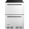image:imageVEVOR Under Counter Drawer Refrigerator 24 In Stainless Steel Fridge with Temperature Control Dual Drawer Refrigerator with Powerful Compressor amp LED Display for Home Office and Commercial Use
