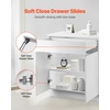 image:imageVEVOR White Shaker Base Cabinet with Drawer 18Inch Unassembled Drawer Base Cabinet 18 W x 24 D x 345 H Ready to Assemble Cabinet with SoftClose Door and Adjustable Shelf for Home Office36W Base Cabinet