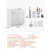 image:imageVEVOR White Shaker Base Cabinet with Drawer 18Inch Unassembled Drawer Base Cabinet 18 W x 24 D x 345 H Ready to Assemble Cabinet with SoftClose Door and Adjustable Shelf for Home Office36W Base Cabinet