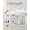 image:imageVEVOR White Shaker Base Cabinet with Drawer 18Inch Unassembled Drawer Base Cabinet 18 W x 24 D x 345 H Ready to Assemble Cabinet with SoftClose Door and Adjustable Shelf for Home Office30W Base Cabinet