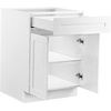 image:imageVEVOR White Shaker Base Cabinet with Drawer 18Inch Unassembled Drawer Base Cabinet 18 W x 24 D x 345 H Ready to Assemble Cabinet with SoftClose Door and Adjustable Shelf for Home Office24W Base Cabinet